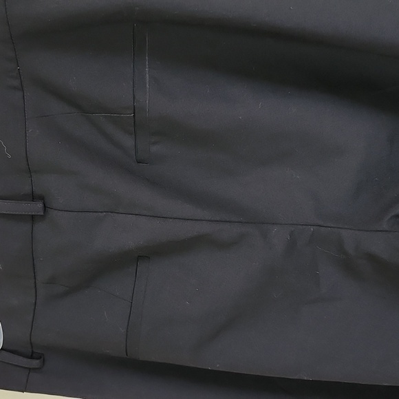 Universal Standard Stretch Wool Ankle Trousers in black self, work wear career - Picture 9 of 11